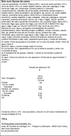 Gyoza de carne Ta-Tung 144g