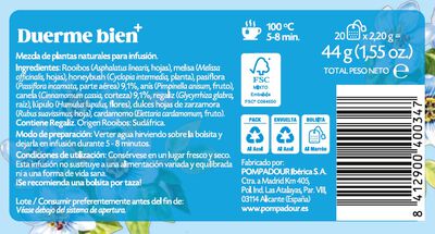 Infusi&oacute;n Pompadour 20u duerme bien plus