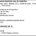 Bebida de avena barista matcha Yosoy 1l