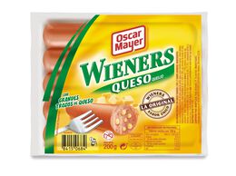 Salchichas wieners con queso Oscar Mayer 200g