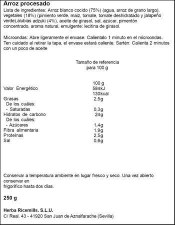 Arroz y frijoles para burrito Brillante Pack 2 2x125g