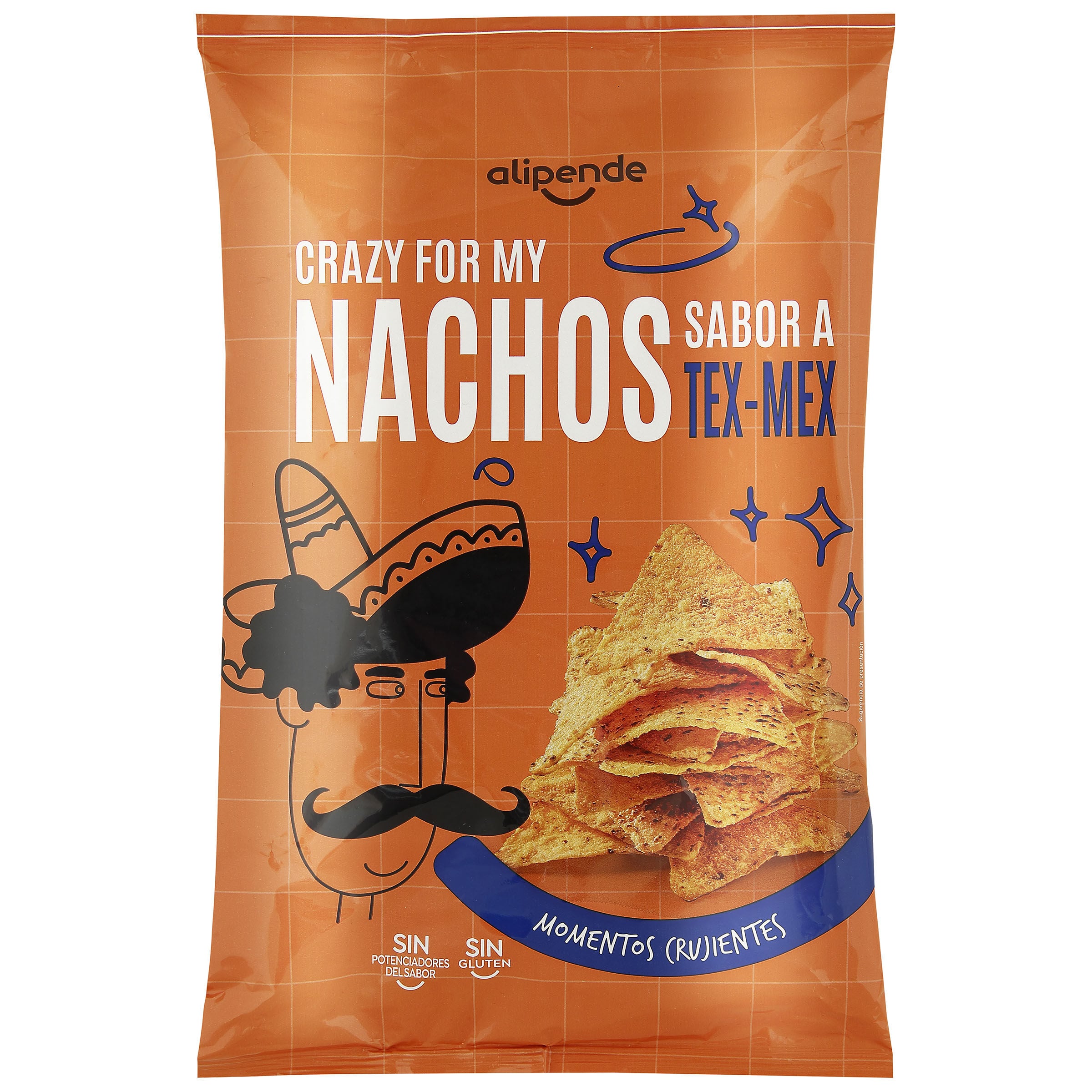 Nachos de maíz tortilla chips tex mex Alipende 150g