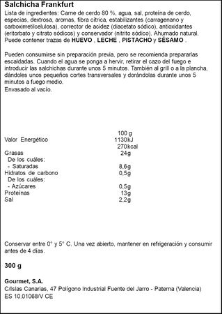 Salchicha Wecken 300gr frankfurt