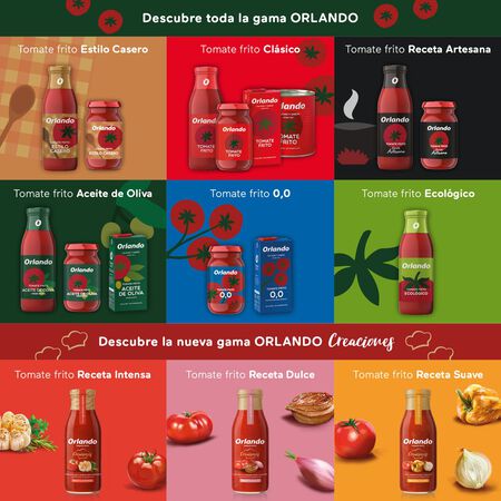 Tomate frito creaciones Orlando 495g receta dulce