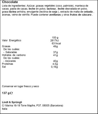 Bombones surtidos Lindor Lindt 137g
