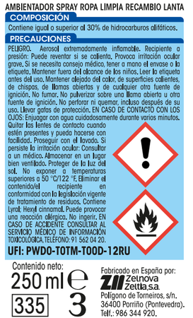 Ambientador autom&aacute;tico Lanta recambio ropa limpia