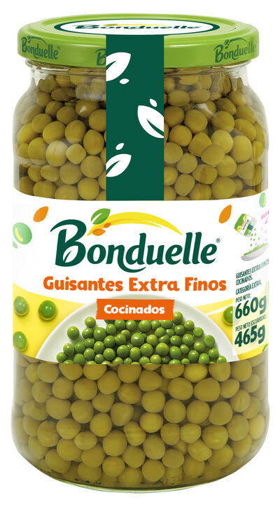 Guisantes Bonduelle tarro de cristal 465g extra finos