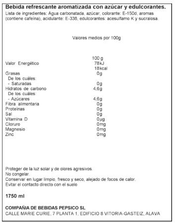 Refresco de cola en botella Pepsi 1 75l
