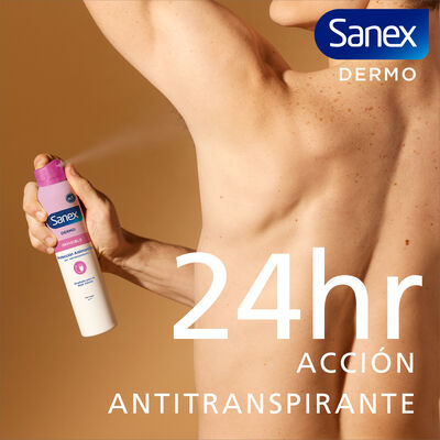 Desodorante spray Sanex Dermo Invisible Protección antitranspirante 24h 200ml