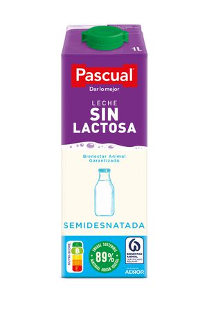 Leche sin lactosa Pascual 1l semidesnatada