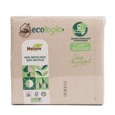 Servilletas ecol&oacute;gicas My Tissue 50 uds nature 100% recicladas