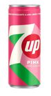 Refresco zero az&uacute;car lima lim&oacute;n y frambuesa Seven Up 33cl Pink
