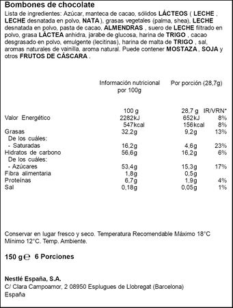 Bombones caja roja con forma de coraz&oacute;n de Nestl&eacute; 150g