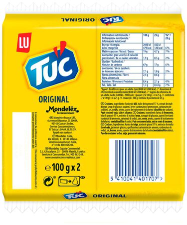 Galleta Tuc lu 100g 2u original