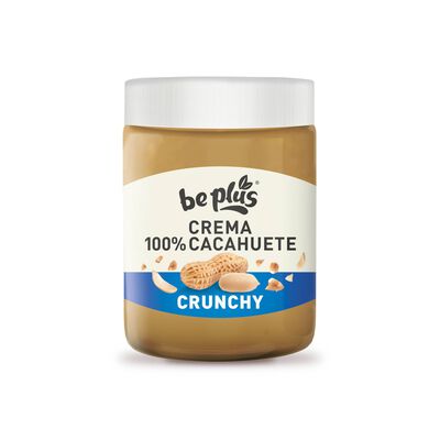 Crema de cacahuete 100% crunchy Be Plus 500g