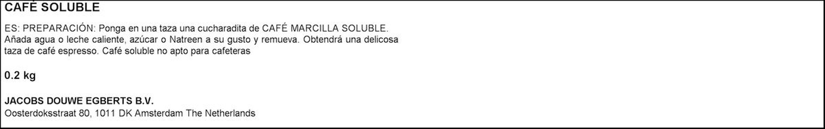 Café soluble crème express Marcilla 200g mezcla natural