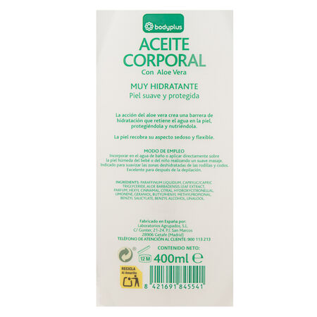 Aceite corporal Bodyplus 400ml
