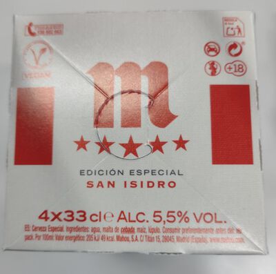 Cerveza Rubia Mahou 33cl