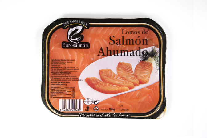 Salmon ahumado  en lomos Eurosalmon 100g