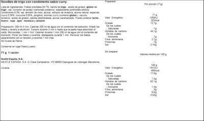 Pasta oriental fusian Maggi 71g curry