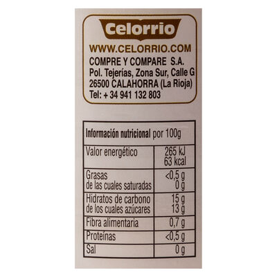 Melocotón en almíbar Celorrio tarro 520g