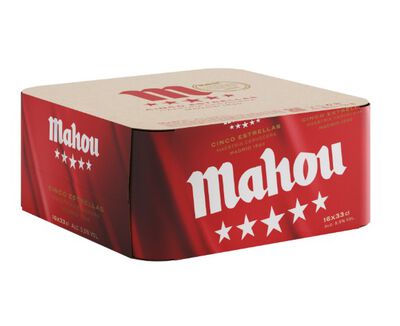 Cerveza Rubia Mahou 5* 33CL P16