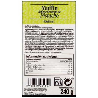 Muffin Pastisart 240g Pistacho