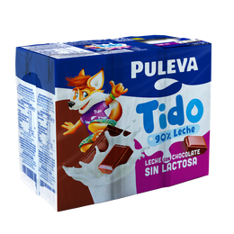 Batido sin lactosa Puleva 200ml pack 6 chocolate