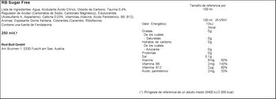 Bebida energ&eacute;tica sin az&uacute;car Red Bull 25cl