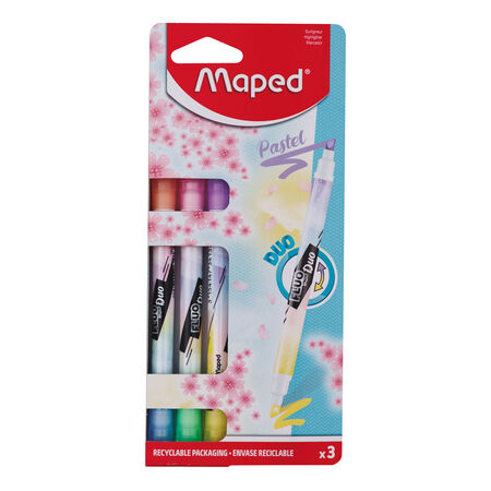 Marcador duo pastel Maped 3 uds
