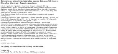 Col&aacute;geno hidrolizado Naturtierra 180u