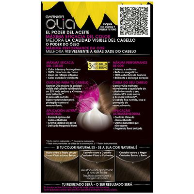 Tinte de cabello sin amoníaco Garnier Olia nº 4 castaño