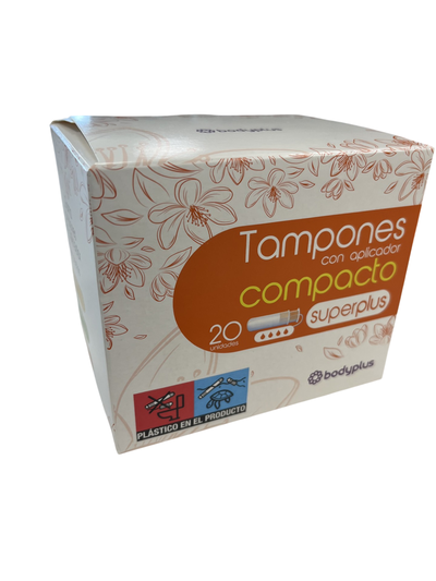 Tamp&oacute;n compact Bodyplus 20 unidades super plus