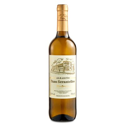 Vino blanco albari&ntilde;o D.O R&iacute;as Baixas Pazo Serantellos 75 cl