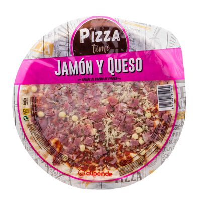 Pizza Alipende 400g jamón y queso