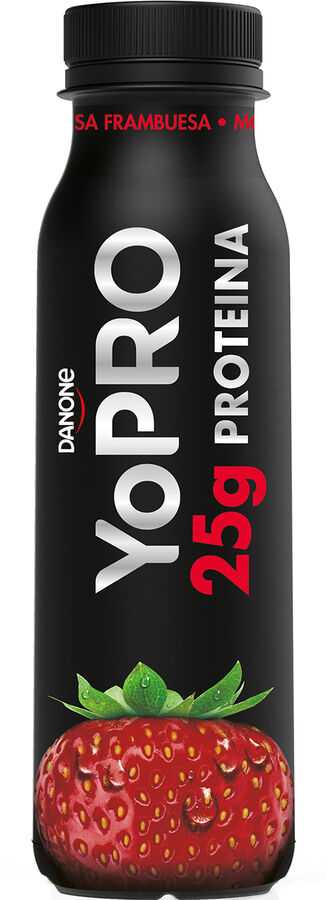 Yogur l&iacute;quido prote&iacute;nas Yopro 300g fresa frambuesa