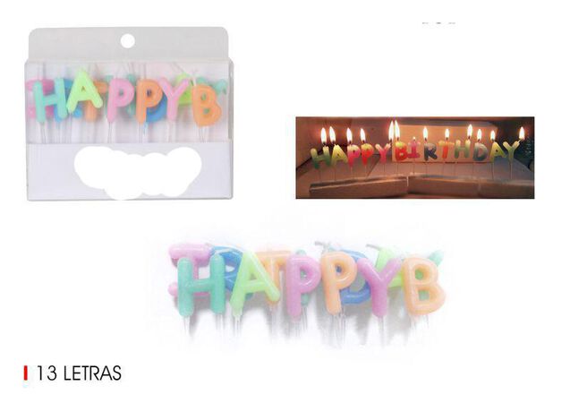 Velas de cumpleaños Happybirthday Wooow!