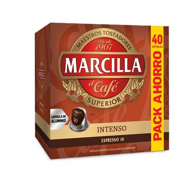 Café espresso intensidad 10 Marcilla 40 cápsulas