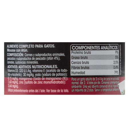 Comida húmeda gato Meque mousse atún 85g