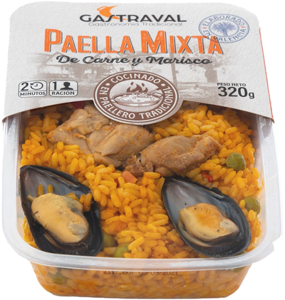 Paella mixta de carne y marisco Gastraval 320g