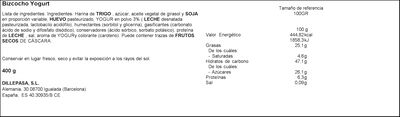 Bizcocho yogurt 400g