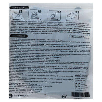 Mascarilla FFP2 5 uds Moonoff negra