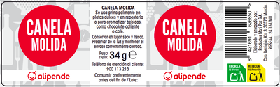 Canela molida Alipende 34g