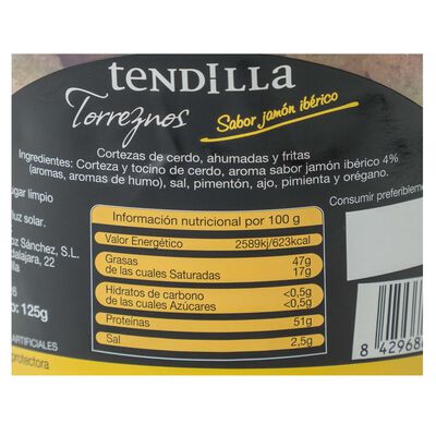 Torreznos Tendilla 125g sabor jam&oacute;n