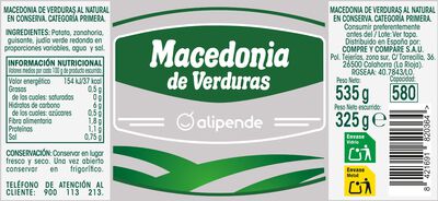 Macedonia de verdura Alipende 325g