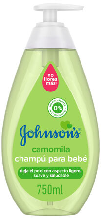 Champú infantil Johnson's 750ml camomila para un cabello brillante
