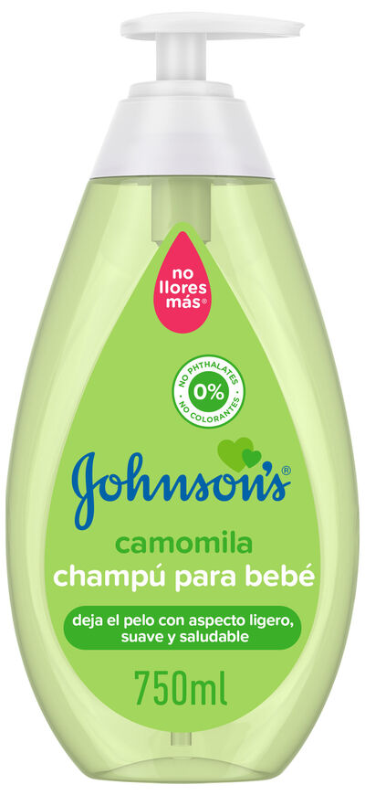 Champú infantil Johnson's 750ml camomila para un cabello brillante
