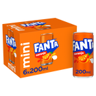 Refresco naranja Fanta mini lata 20cl pack 6