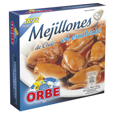 Mejillón en escabeche Orbe 69g 18/22