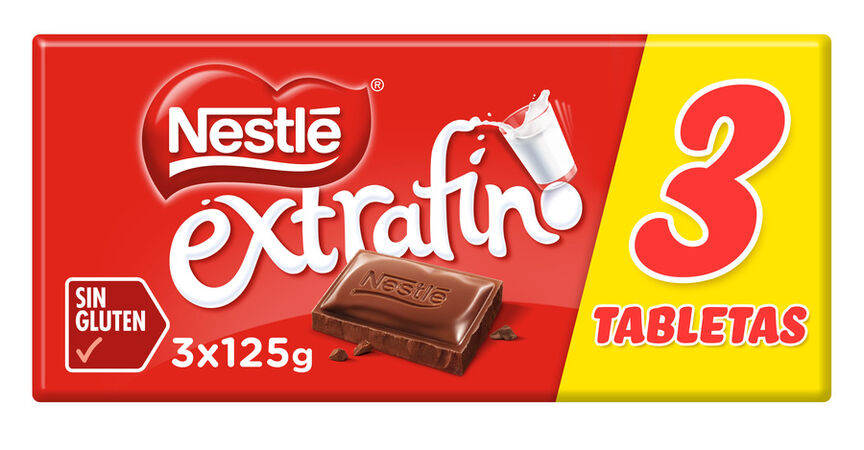 Chocolate con leche sin gluten nestle 125g pack-3